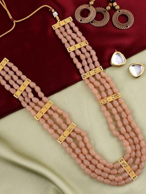 tjc beads studded brass jewellery set - 19898772 - Very Small Image - 1