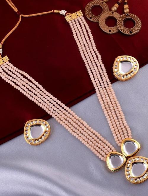 tjc beads studded brass jewellery set - 19898828 - Very Small Image - 1