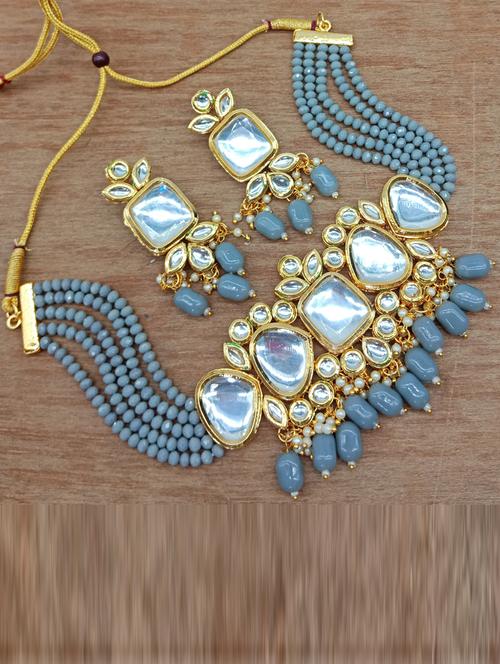 tjc beads studded brass jewellery set - 19898860 - Very Small Image - 1