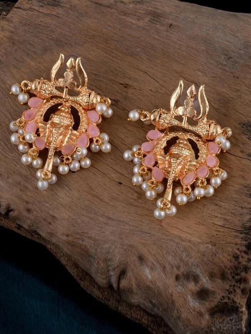 tjc stones & pearls detailed chandelier earrings - 19898933 - Very Small Image - 1
