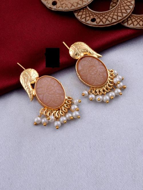 tjc stones & pearls detailed drops earrings - 19899070 - Very Small Image - 1