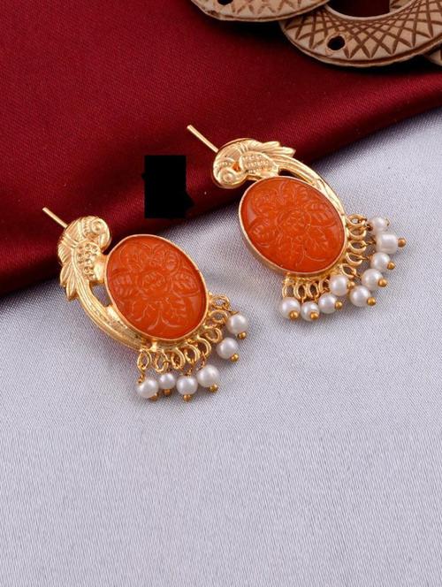 tjc stones & pearls detailed drops earrings - 19899071 - Very Small Image - 1