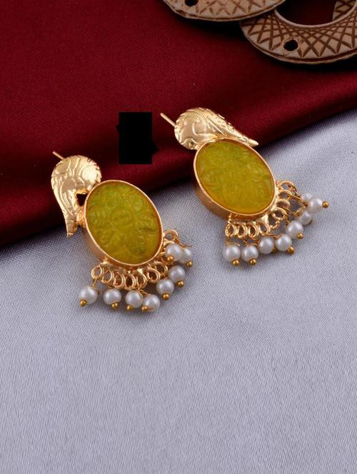 tjc stones & pearls detailed drops earrings - 19899073 - Very Small Image - 1