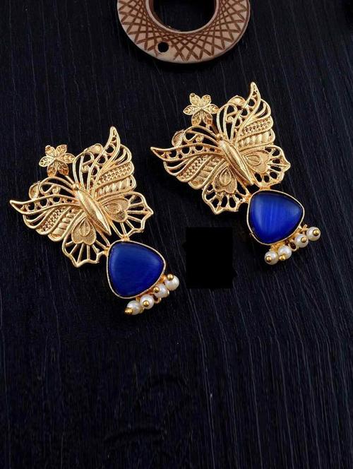 tjc stones & pearls detailed drops earrings - 19899078 - Very Small Image - 1