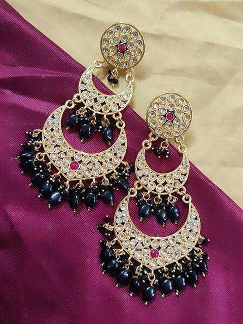 tjc stones & pearls detailed chandelier earrings - 19899102 - Very Small Image - 1