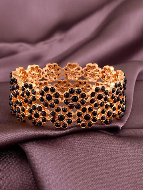 tjc colored stone studded gold plated brass bangle bracelet set (pack of 2) - 19899259 - Very Small Image - 1