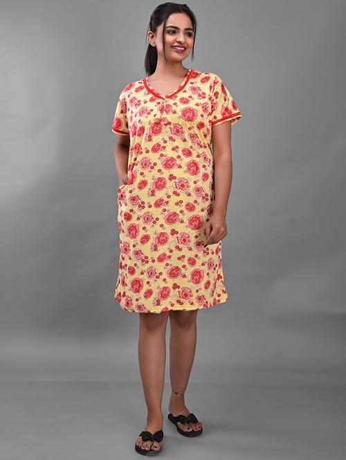 v-neck printed sleepshirts - 19899570 - Very Small Image - 1