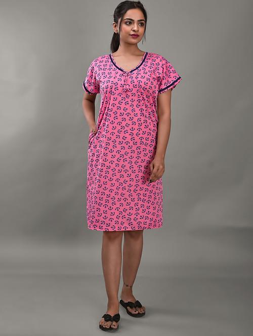v-neck printed sleepshirts - 19899574 - Very Small Image - 1
