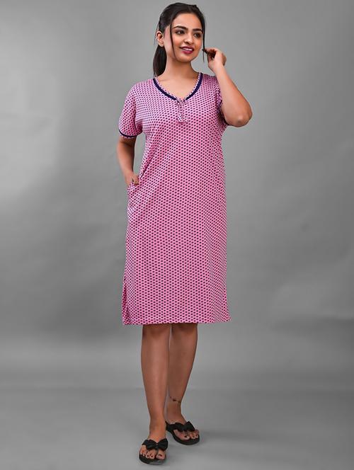 v-neck printed sleepshirts - 19899579 - Very Small Image - 1