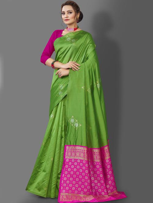 self designed woven saree with blouse - 19900066 - Very Small Image - 1
