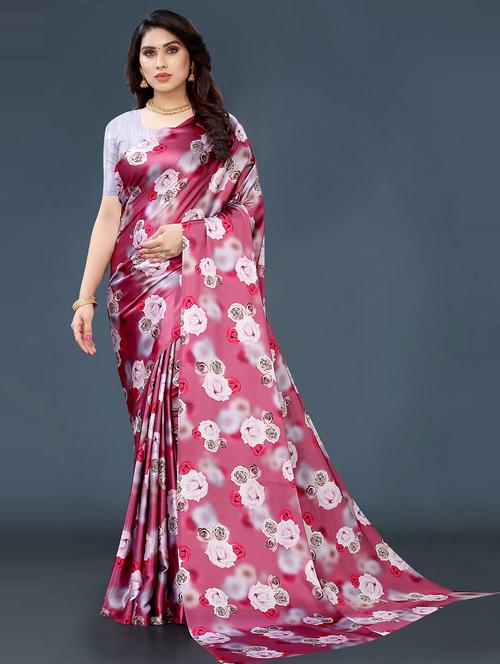printed saree with blouse - 19900412 - Very Small Image - 1