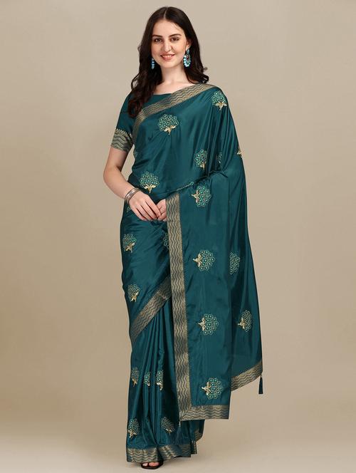 embroidered saree with blouse - 19900575 - Very Small Image - 1