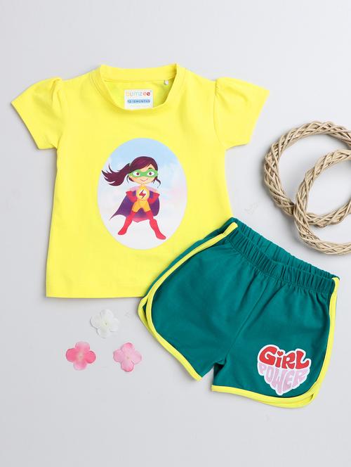 printed cotton shorts set - 19900982 - Very Small Image - 1