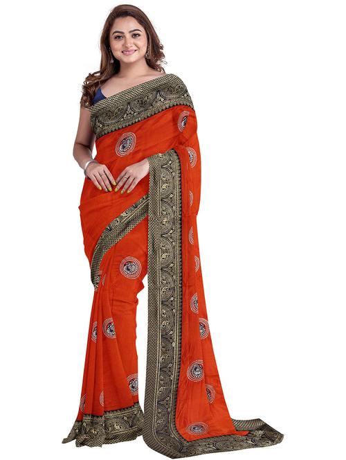 self design saree with blouse - 19902399 - Very Small Image - 1