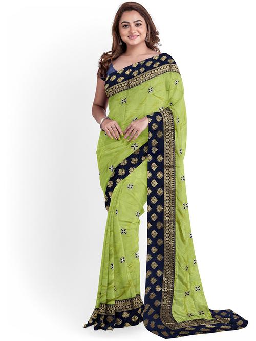 self design saree with blouse - 19902403 - Very Small Image - 1