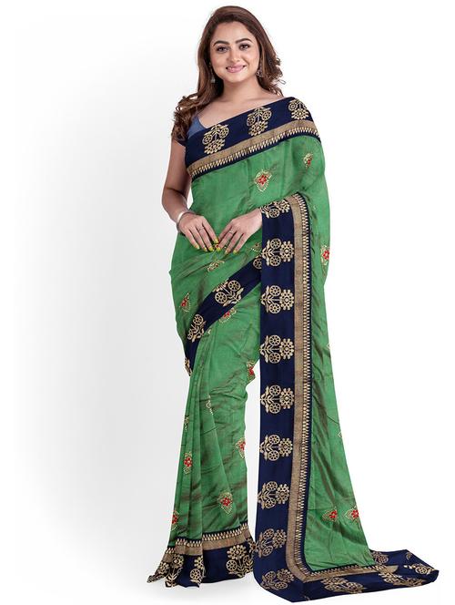 self design saree with blouse - 19902416 - Very Small Image - 1