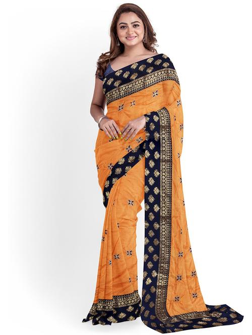 self design saree with blouse - 19902486 - Very Small Image - 1