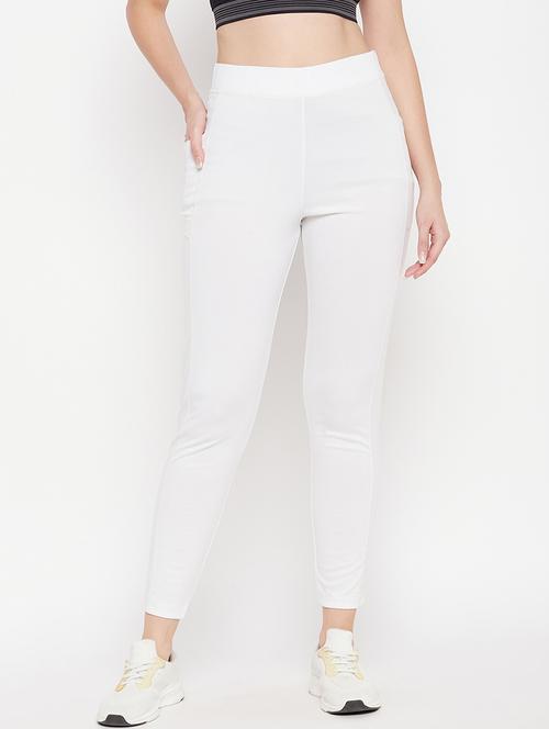 white solid nylon jegging - 19902803 - Very Small Image - 1
