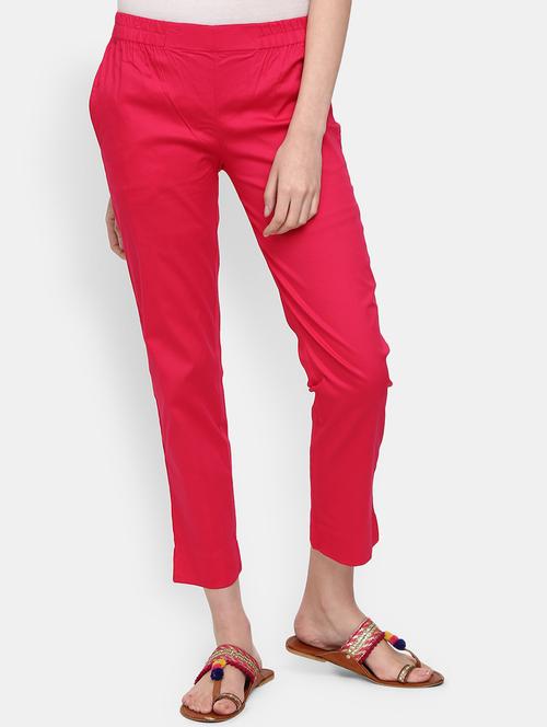 pink cotton trousers - 19902954 - Very Small Image - 1