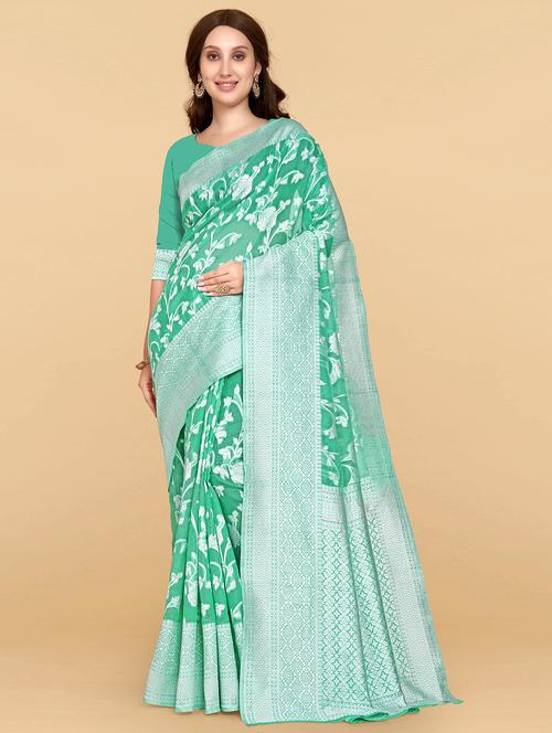 light green dharmavaram saree - 19903326 - Very Small Image - 1