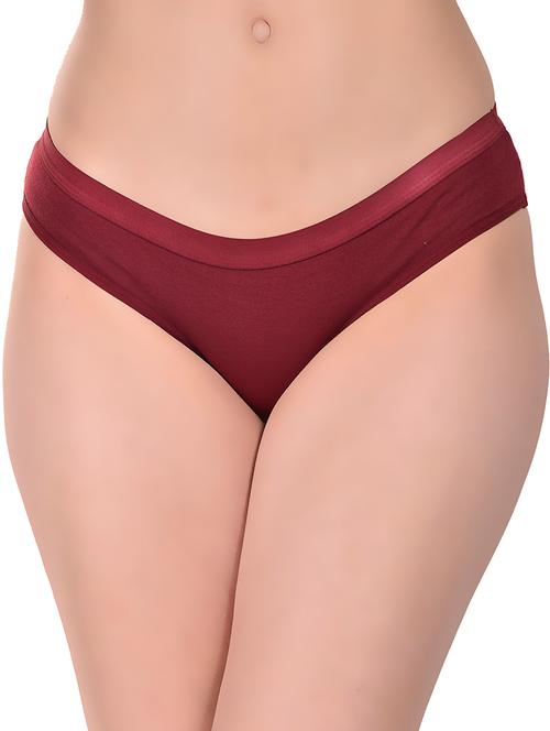 maroon solid hipster panty - 19903684 - Very Small Image - 1