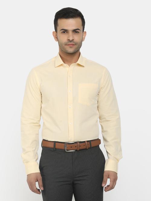 cream cotton formal shirt - 19904159 - Very Small Image - 1