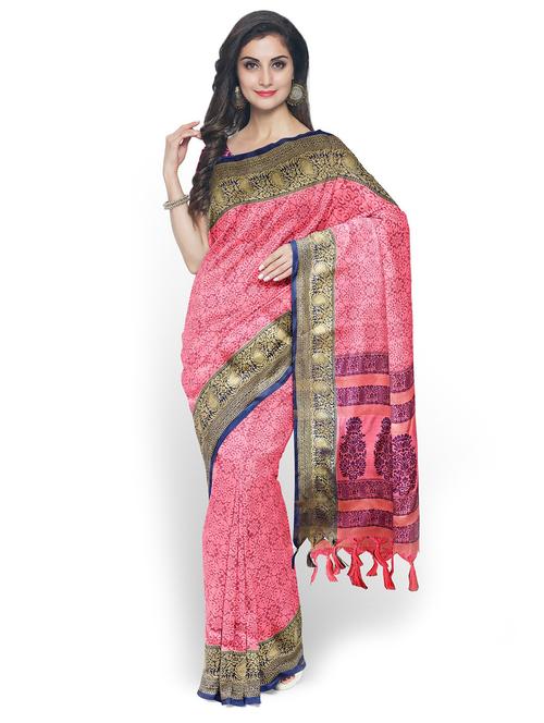 self design woven saree with blouse - 19906212 - Very Small Image - 1