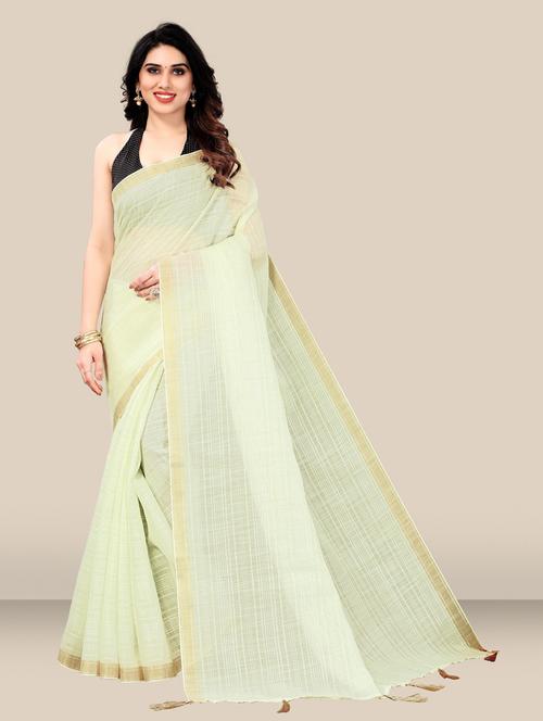 stripes woven saree with blouse - 19908151 - Very Small Image - 1