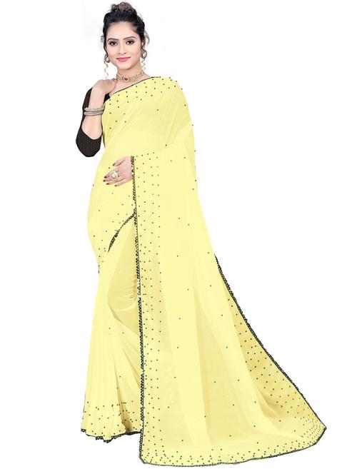 self design chiffon saree with blouse - 19908166 - Very Small Image - 1