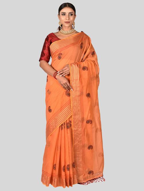 self design woven saree with blouse - 19908256 - Very Small Image - 1