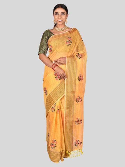 self design woven saree with blouse - 19908268 - Very Small Image - 1