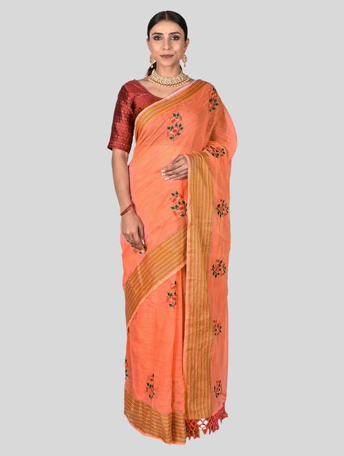 self design woven saree with blouse - 19908271 - Very Small Image - 1