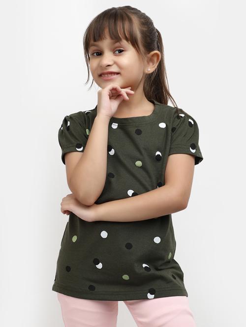 girls printed round neck regular tee - 19908599 - Very Small Image - 1