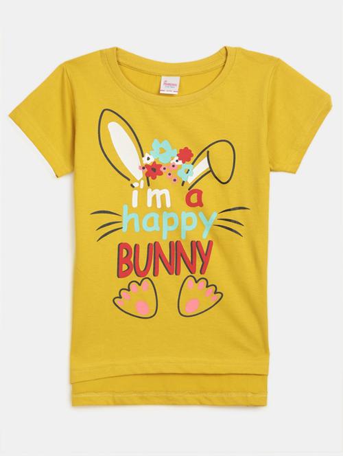girls printed round neck regular tee - 19908631 - Very Small Image - 1