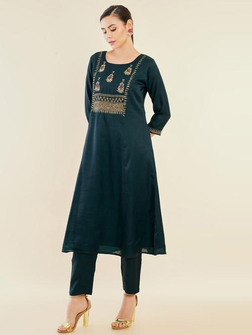embroidered kurta pant set - 19909277 - Very Small Image - 1
