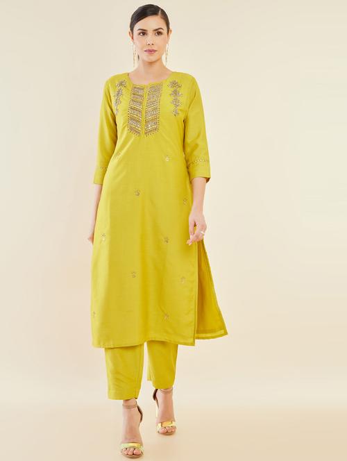 embroidered kurta pant set - 19909288 - Very Small Image - 1