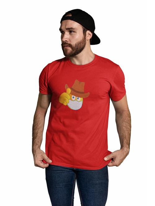 round neck chest printed regular t-shirt - 19909901 - Very Small Image - 1