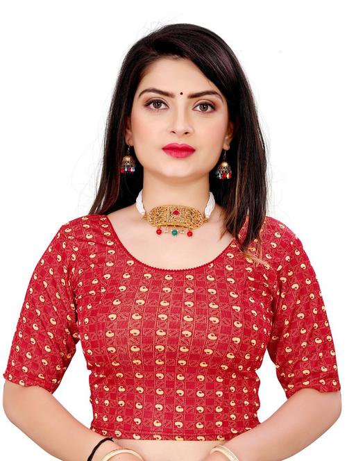 u-neck printed regular blouse - 19910513 - Very Small Image - 1