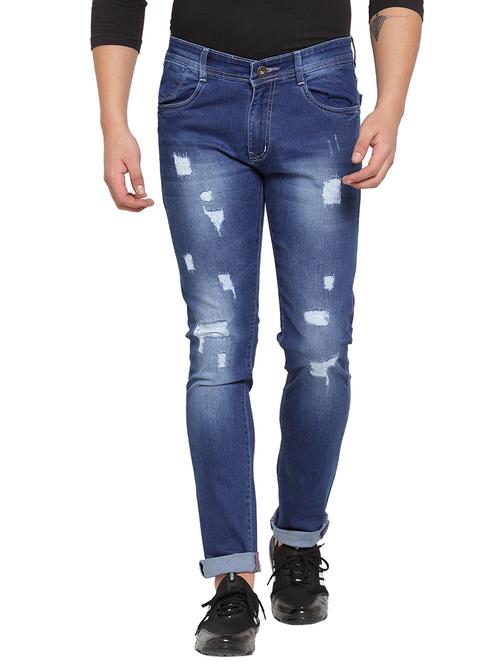mens slim fit distressed jeans - 19911447 - Very Small Image - 1