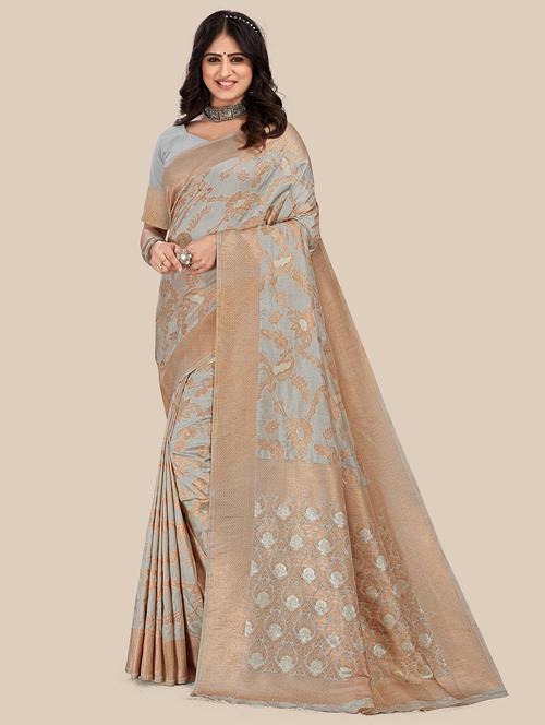 women's banarasi saree with blouse - 19911598 - Very Small Image - 1