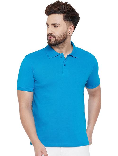 men solid cotton polo t-shirt - 19912293 - Very Small Image - 1