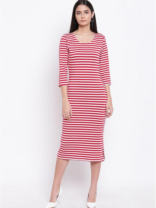 women's bodycon striped dress - 19912831 - Very Small Image - 1