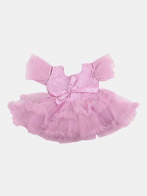 girls round neck short sleeves frock - 19912861 - Very Small Image - 1