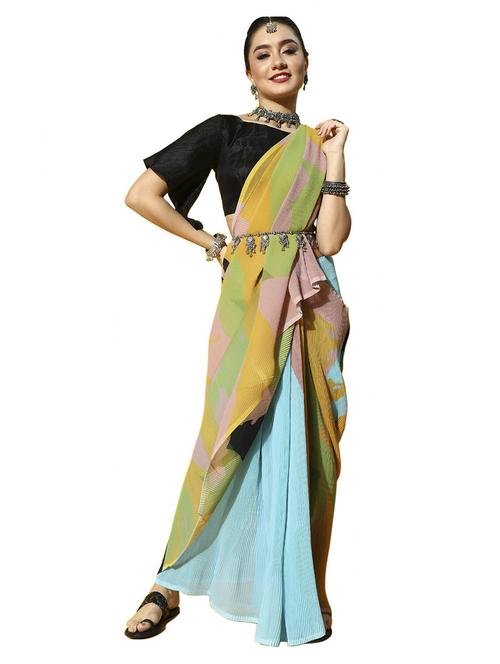 ombre printed multi colored saree with blouse - 19912984 - Very Small Image - 1