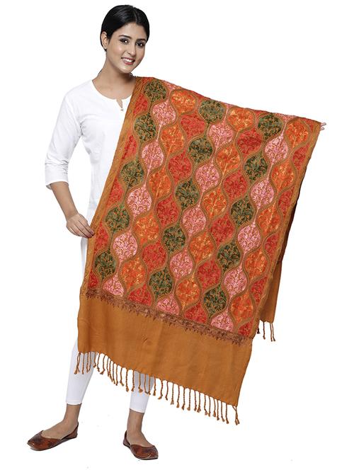 yellow wool shawl - 19913762 - Very Small Image - 1
