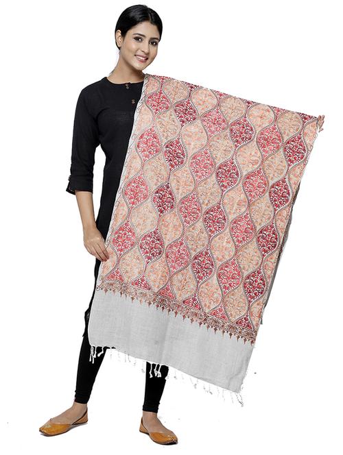 self design wool pashmina shawl - 19913778 - Very Small Image - 1