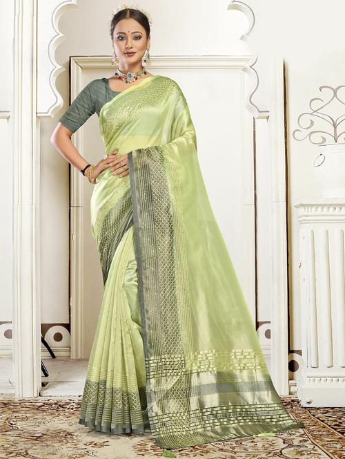 solid embroidered saree with blouse - 19914360 - Very Small Image - 1
