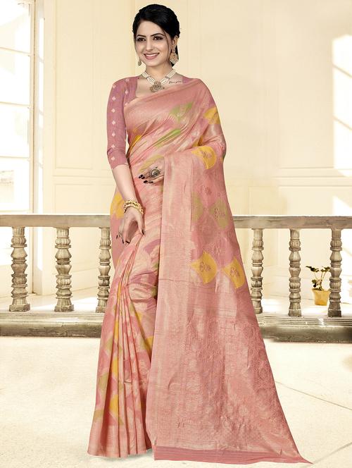 zari woven saree with blouse - 19915057 - Very Small Image - 1