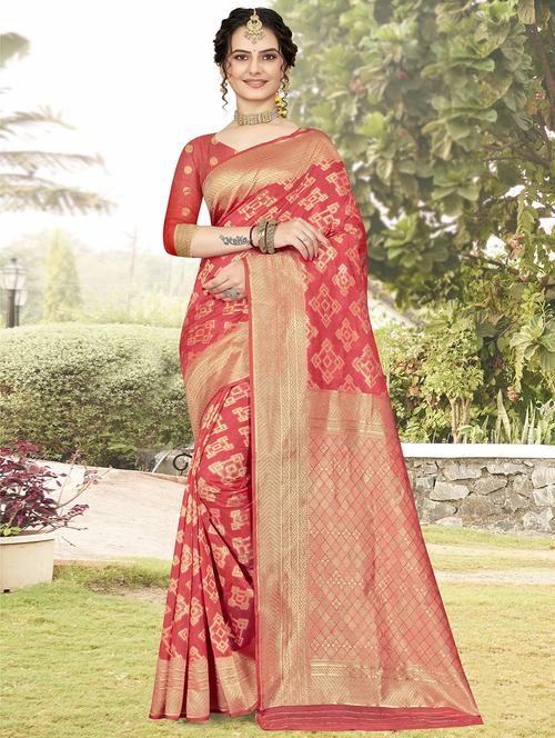 zari woven saree with blouse - 19915094 - Very Small Image - 1