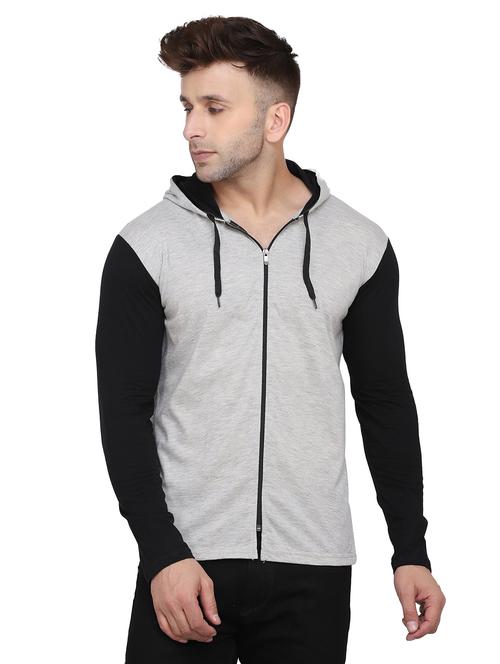 hood neck color block regular t-shirt - 19915638 - Very Small Image - 1